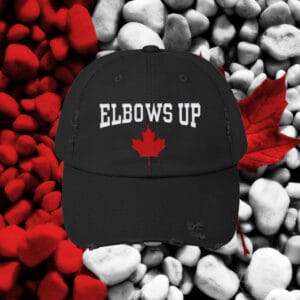 Elbows Up Embroidered 2025 Hat, Canadian Pride Dad Hat