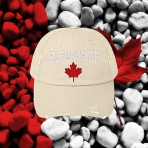 Elbows Up Embroidered 2025 Hat, Canadian Pride Dad Hat