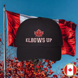 Elbows Up Embroidered Canada Hat - Never 51 Caps