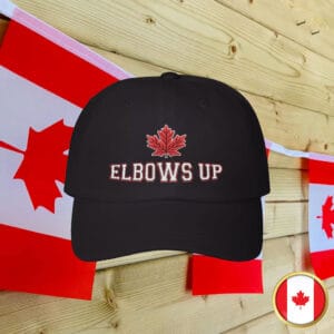 Elbows Up Embroidered Canada Hat - Never 51 Caps