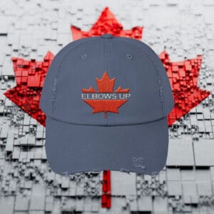 Elbows Up Embroidered Hat, Vintage Baseball Hat, Canadian Pride Anti Trump Cap
