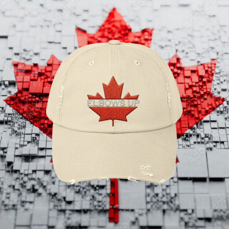 Elbows Up Embroidered Hat, Vintage Baseball Hat, Canadian Pride Anti Trump Cap
