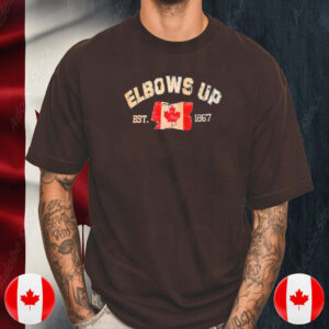 Elbows Up Est 1867 Canada Flag Vintage T-shirt