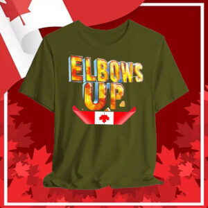 Elbows Up Fluorite Energy Canada Flag T-Shirt