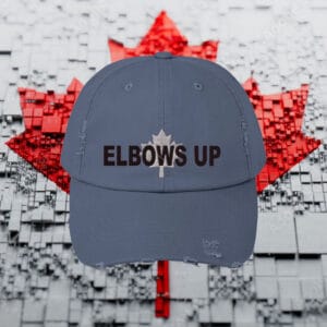 Elbows Up Hat - Retro Trucker Hat, Canada is Not For Sale Hat
