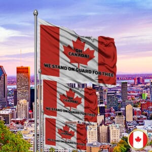 Elbows Up Oh Canada - We Stand on Guard for Thee Flag