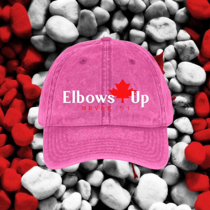 Elbows up Canada Never 51 Cap, Maple Leaf Canada Hat