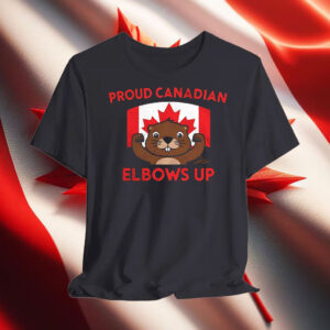 Elbows up proud Canadian beaver and Canada flag T-Shirt