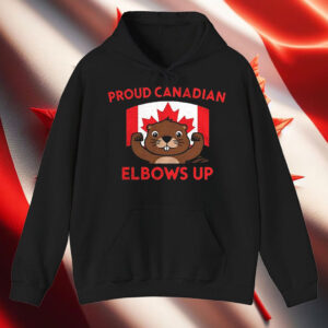 Elbows up proud Canadian beaver and Canada flag T-Shirt