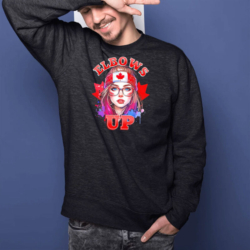 Girl Elbows Up Canada Flag shirt