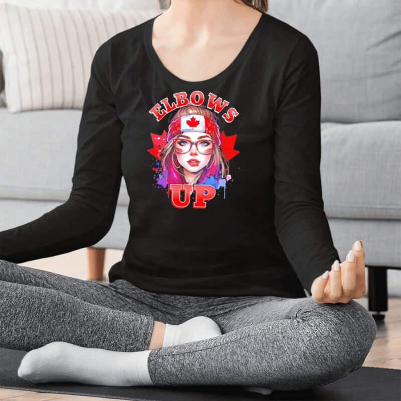 Girl Elbows Up Canada Flag shirt
