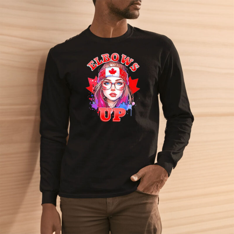 Girl Elbows Up Canada Flag shirt