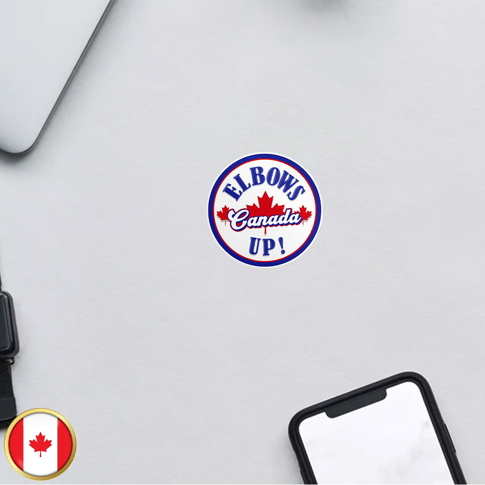 Never 51 CANADA Elbows Up Sticker Political Leftist Human Rights Canadian Liberal