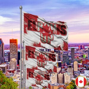 New Elbows UP Flag Canada strong