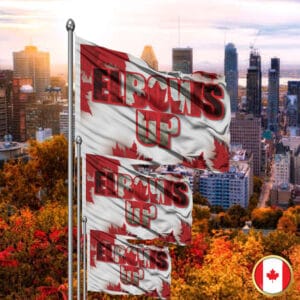 New Elbows UP Flag Canada strong