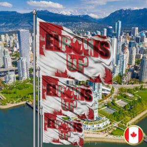 New Elbows UP Flag Canada strong