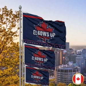 Proud Canadian Flag Elbows Up Canada