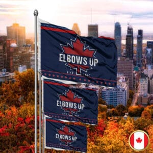 Proud Canadian Flag Elbows Up Canada