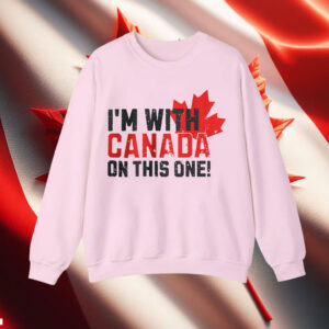 Support Canada Distressed I'm With Canada On This One Maple Leaf T-Shirt