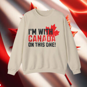 Support Canada Distressed I'm With Canada On This One Maple Leaf T-Shirt