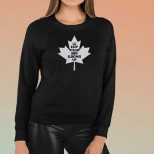 Top Keep Calm And Elbows Up Canadian Maple Leaf Canada T-Shirt