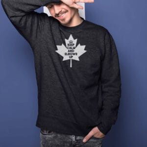 Top Keep Calm And Elbows Up Canadian Maple Leaf Canada T-Shirt