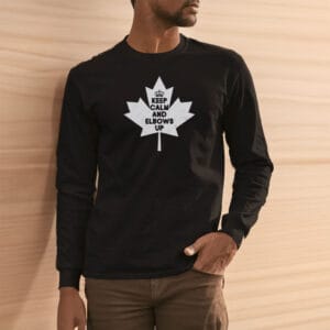 Top Keep Calm And Elbows Up Canadian Maple Leaf Canada T-Shirt
