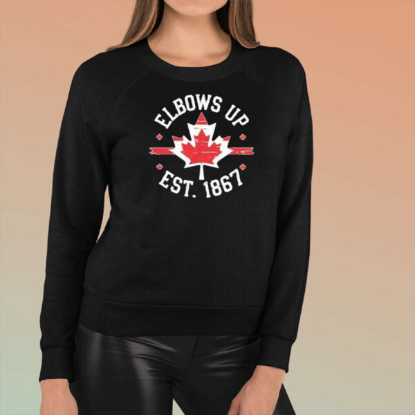 retro elbows up canada est 1867 print shirt