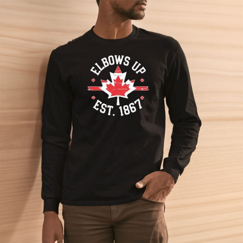 retro elbows up canada est 1867 print shirt