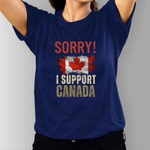 Canadian Flag Maple Sorry Grunge Leaf Support T-Shirt