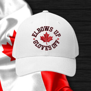 Elbows Up Gloves Off Fun Hockey Hat