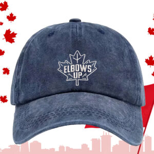 Embroidered Elbows Up Canada Maple Leaf Hat