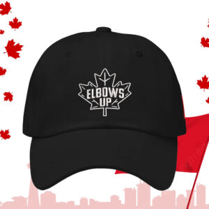 Embroidered Elbows Up Canada Maple Leaf Hat