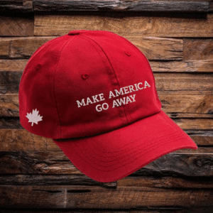 Embroidered Make America Go Away, Canada Maple Leaf Hat