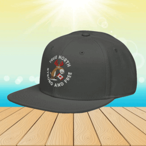 Funny Canada Moose Hat, True North Strong And Free Snapback Hat