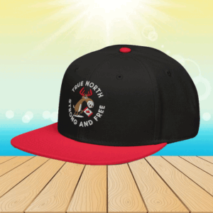 Funny Canada Moose Hat, True North Strong And Free Snapback Hat