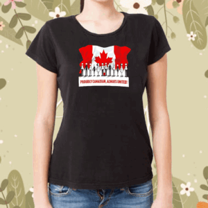 Proudly Canadian Always United Printed Baseball T-Shirt