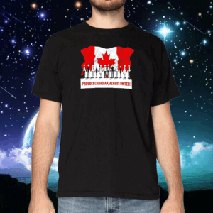 Proudly Canadian Always United Printed Baseball T-Shirt