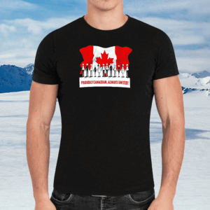 Proudly Canadian Always United Printed Baseball T-Shirt