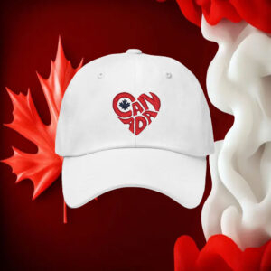 Canada Heart Embroidery Hat