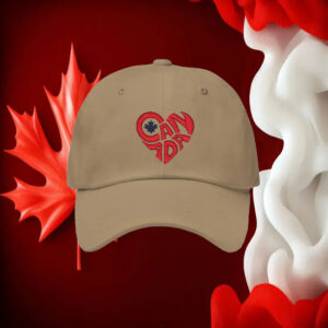 Canada Heart Embroidery Hat