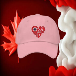 Canada Heart Embroidery Hat