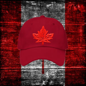 Canada Leaf Black & Red Hat