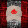 Canada Leaf Black & Red Hat