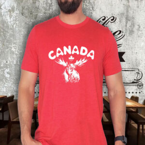 Canadian Moose - Montreal Toronto Canada Flag Maple Leaf T-Shirt