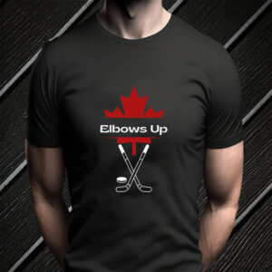 Elbows Up Canada - Maple Leaf Elbows Up Hockey 2025 T-Shirt