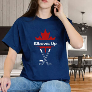 Elbows Up Canada - Maple Leaf Elbows Up Hockey 2025 T-Shirt