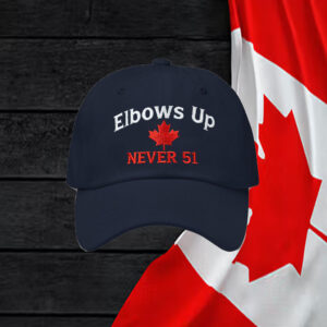 Elbows Up Never 51 Baseball Hats