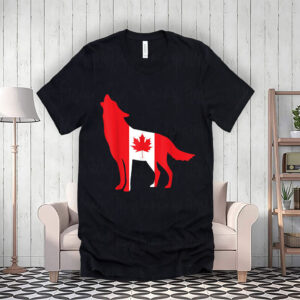 Proud Canadian Canada Grey Wolf Canada Day T-Shirt